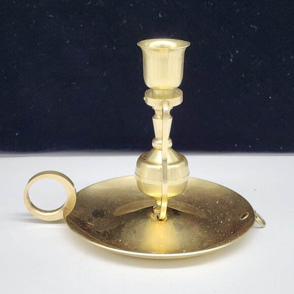 Nautical Brass Candle Holder Swivels While Walking 4.5" Tall VTG MCM - Picture 4 of 9